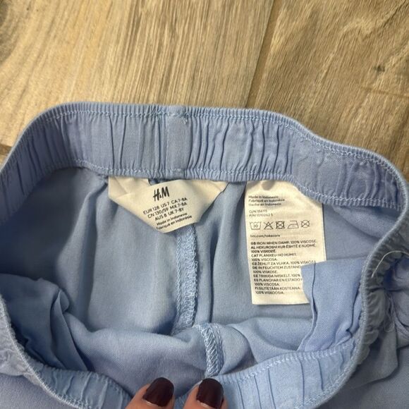 H&M Light Blue Girls Joggers with Pockets‎ Size US 7 - Picture 6 of 10